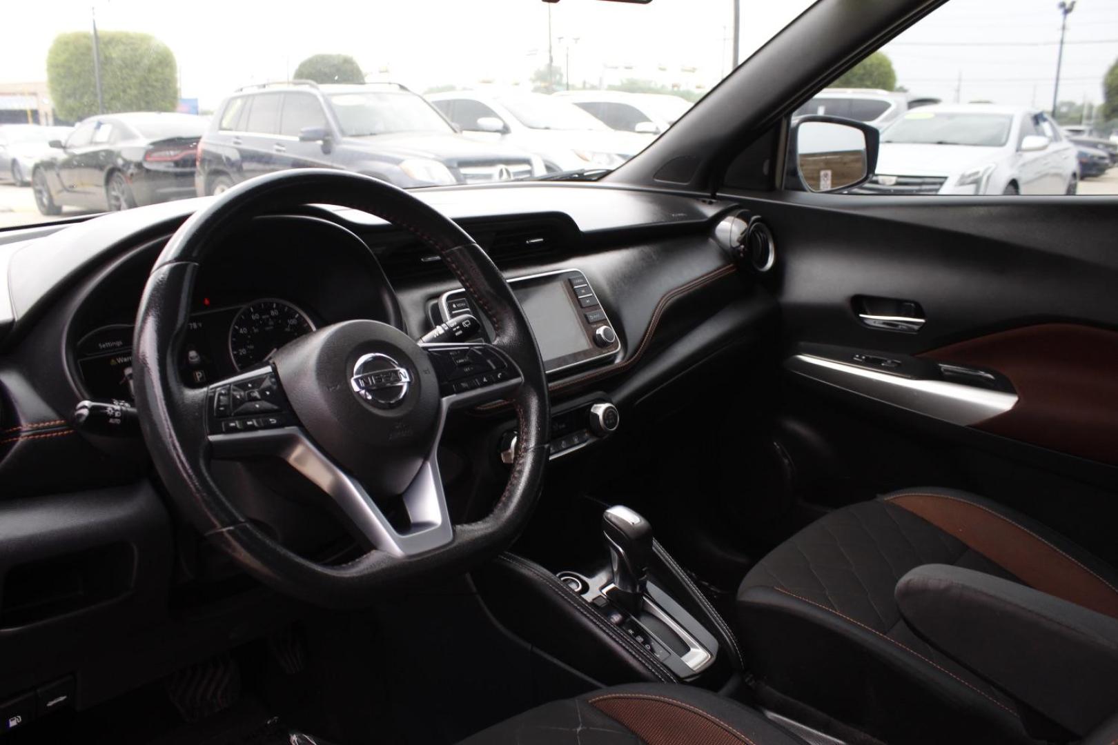 2018 Black Nissan Kicks SV (3N1CP5CU8JL) with an 1.6L L4 engine, Continuously Variable Transmission transmission, located at 2401 E Main St., Grand Prairie, TX, 75050, (972) 262-4440, 32.748981, -96.969643 - Photo#12
