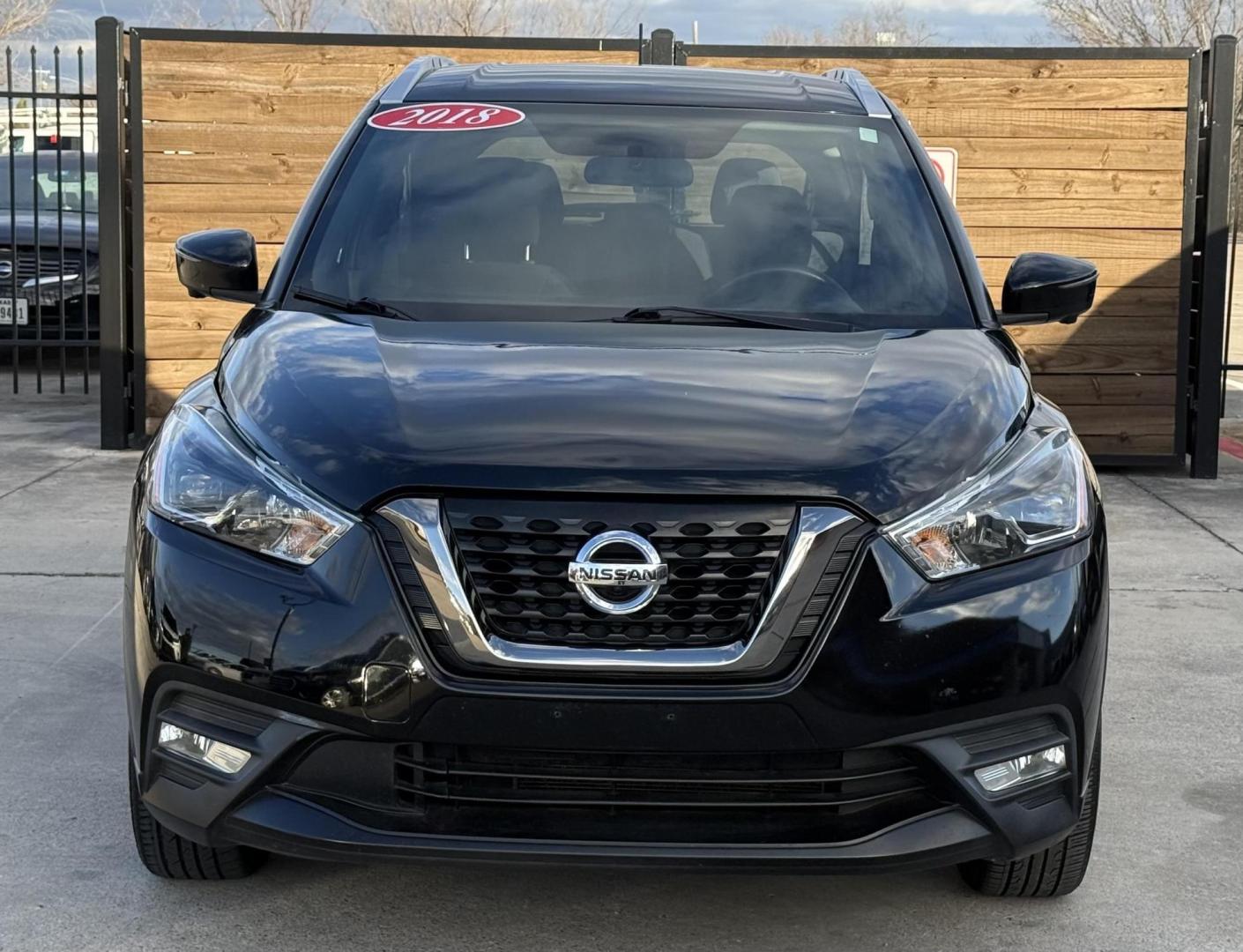 2018 Black Nissan Kicks (3N1CP5CU8JL) with an 1.6L L4 engine, located at 2401 E Main St., Grand Prairie, TX, 75050, (972) 262-4440, 32.748981, -96.969643 - Photo#4