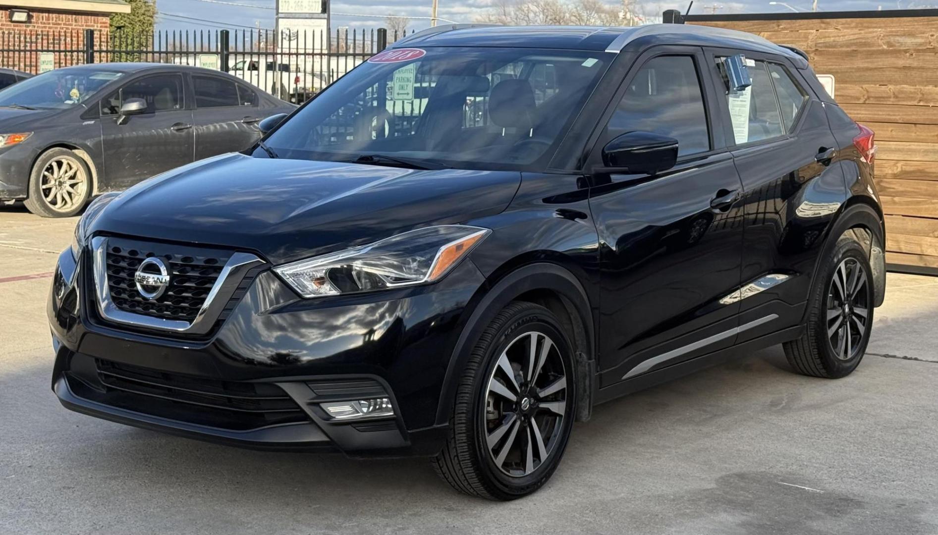 2018 Black Nissan Kicks (3N1CP5CU8JL) with an 1.6L L4 engine, located at 2401 E Main St., Grand Prairie, TX, 75050, (972) 262-4440, 32.748981, -96.969643 - Photo#6