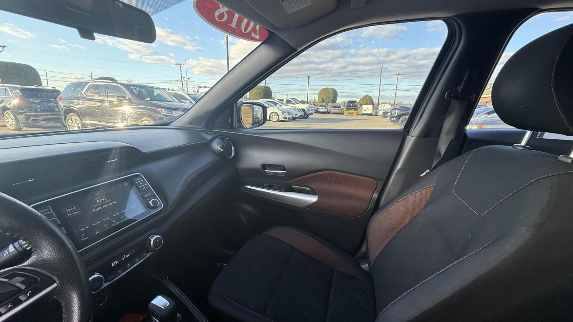 2018 Black Nissan Kicks (3N1CP5CU8JL) with an 1.6L L4 engine, located at 2401 E Main St., Grand Prairie, TX, 75050, (972) 262-4440, 32.748981, -96.969643 - Photo#16