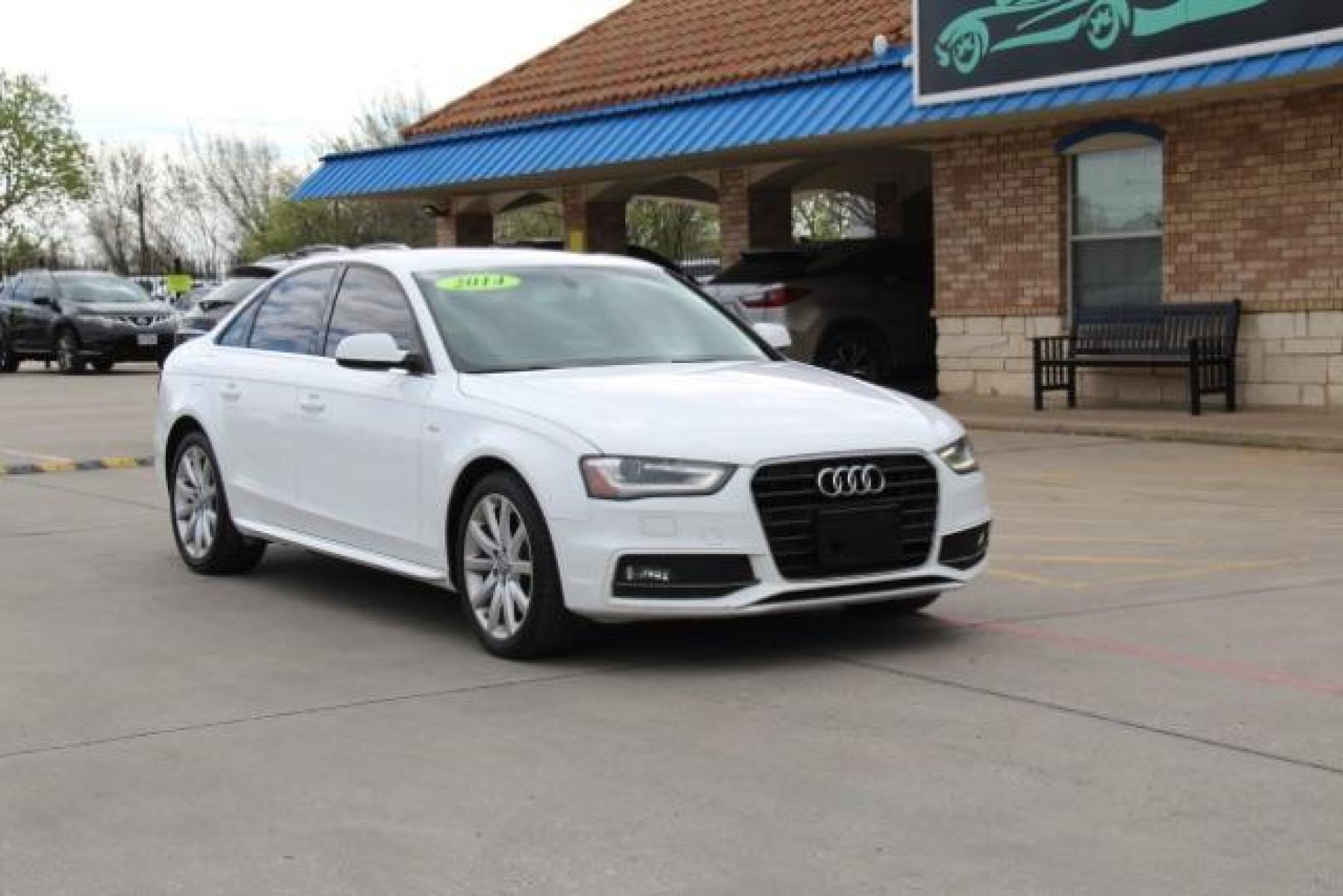 2014 White Audi A4 2.0 T Sedan FrontTrak Multitronic (WAUAFAFL1EA) with an 2.0L L4 DOHC 16V TURBO engine, Continuously Variable Transmission transmission, located at 2401 E Main St., Grand Prairie, TX, 75050, (972) 262-4440, 32.749290, -96.970558 - Photo #1