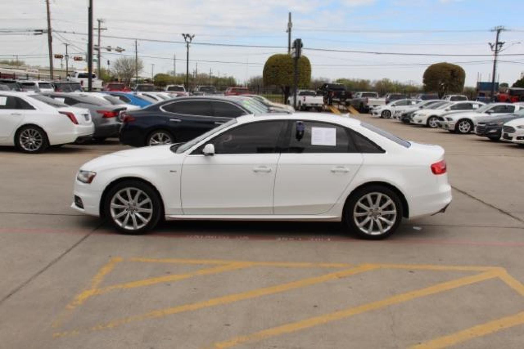 2014 White Audi A4 2.0 T Sedan FrontTrak Multitronic (WAUAFAFL1EA) with an 2.0L L4 DOHC 16V TURBO engine, Continuously Variable Transmission transmission, located at 2401 E Main St., Grand Prairie, TX, 75050, (972) 262-4440, 32.749290, -96.970558 - Photo #4