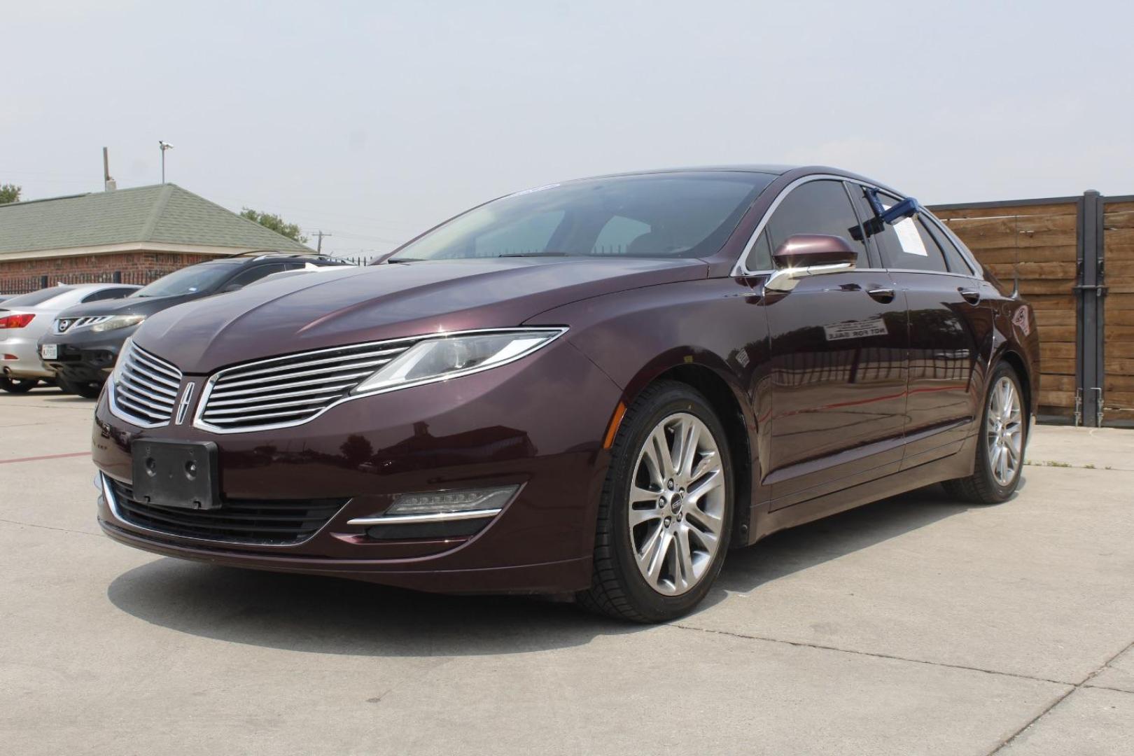 2013 MAROON Lincoln MKZ FWD (3LN6L2G92DR) with an 2.0L L4 DOHC 16V engine, 6-Speed Automatic transmission, located at 2401 E Main St., Grand Prairie, TX, 75050, (972) 262-4440, 32.748981, -96.969643 - Photo#1
