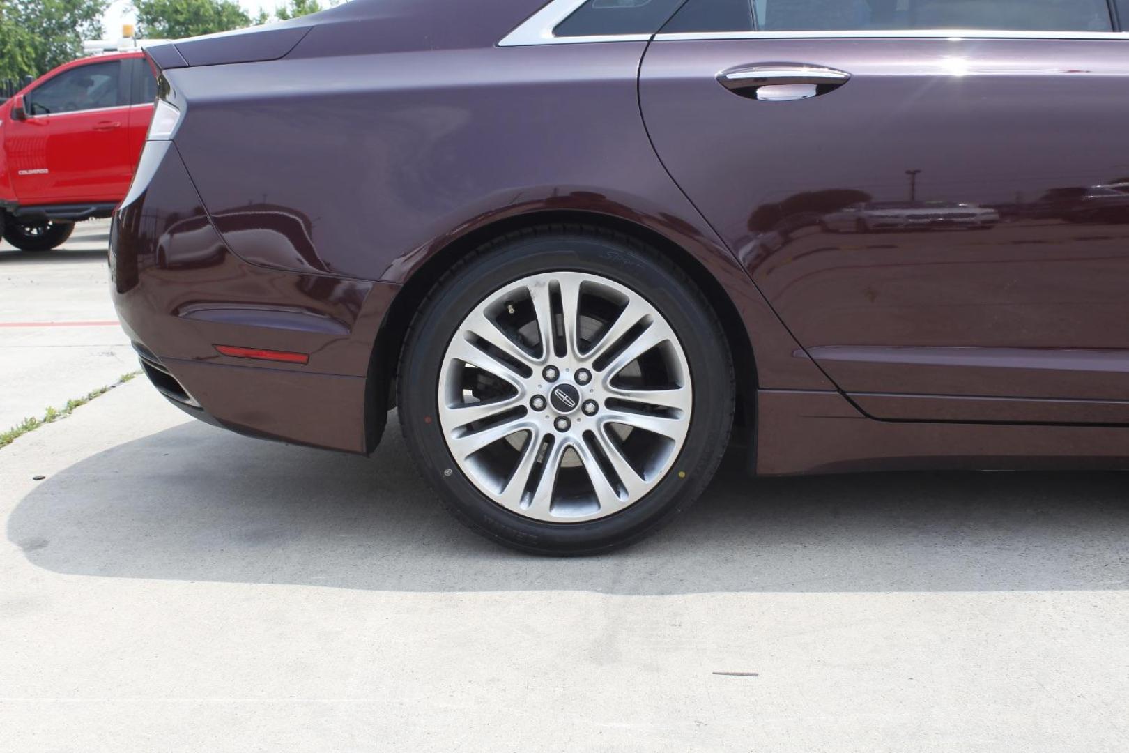 2013 MAROON Lincoln MKZ FWD (3LN6L2G92DR) with an 2.0L L4 DOHC 16V engine, 6-Speed Automatic transmission, located at 2401 E Main St., Grand Prairie, TX, 75050, (972) 262-4440, 32.748981, -96.969643 - Photo#11