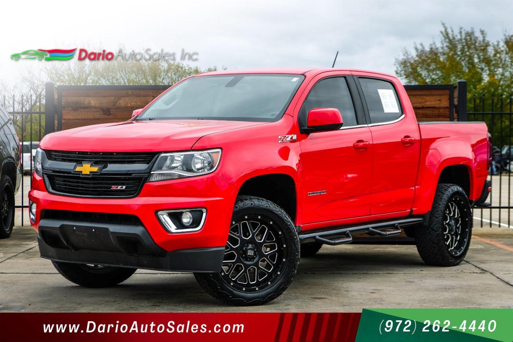 2017 RED Chevrolet Colorado Work Truck Crew Cab 2WD Short Box (1GCGSBENXH1) with an 3.6L V6 DOHC 24V GAS engine, 6-Speed Automatic transmission, located at 2401 E Main St., Grand Prairie, TX, 75050, (972) 262-4440, 32.748981, -96.969643 - Photo #0
