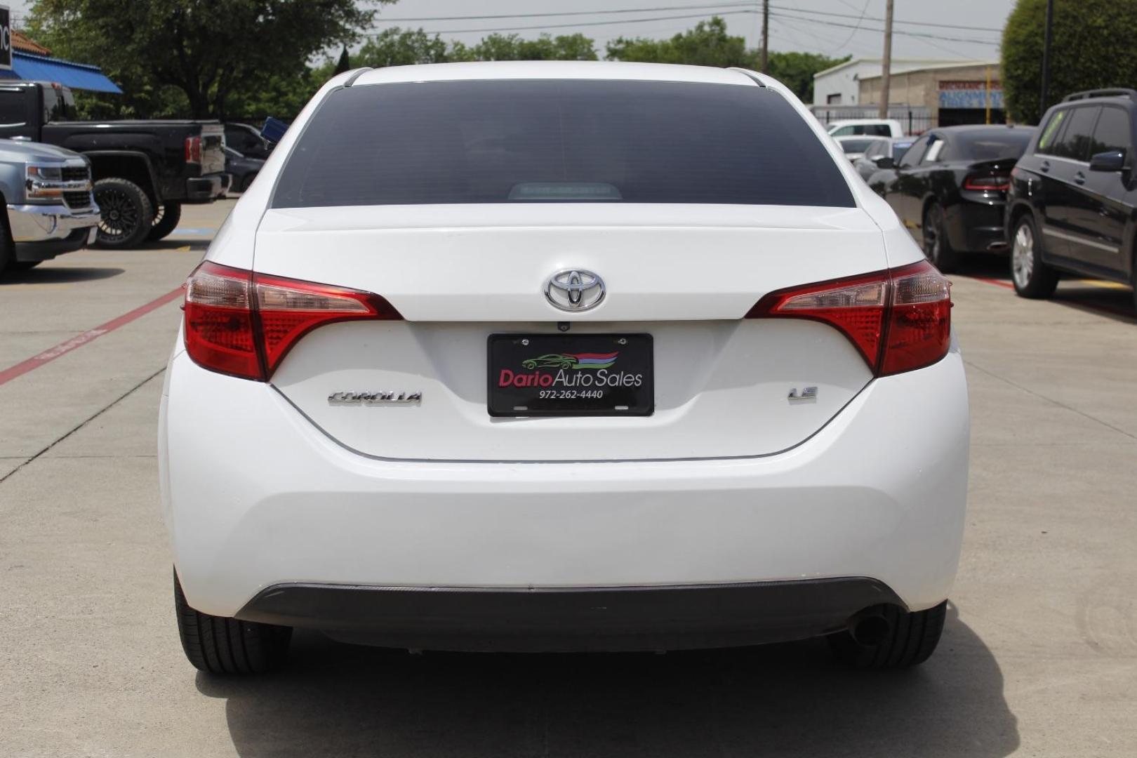 2017 WHITE Toyota Corolla LE CVT (5YFBURHE3HP) with an 1.8L L4 DOHC 16V engine, Continuously Variabl transmission, located at 2401 E Main St., Grand Prairie, TX, 75050, (972) 262-4440, 32.748981, -96.969643 - Photo#5