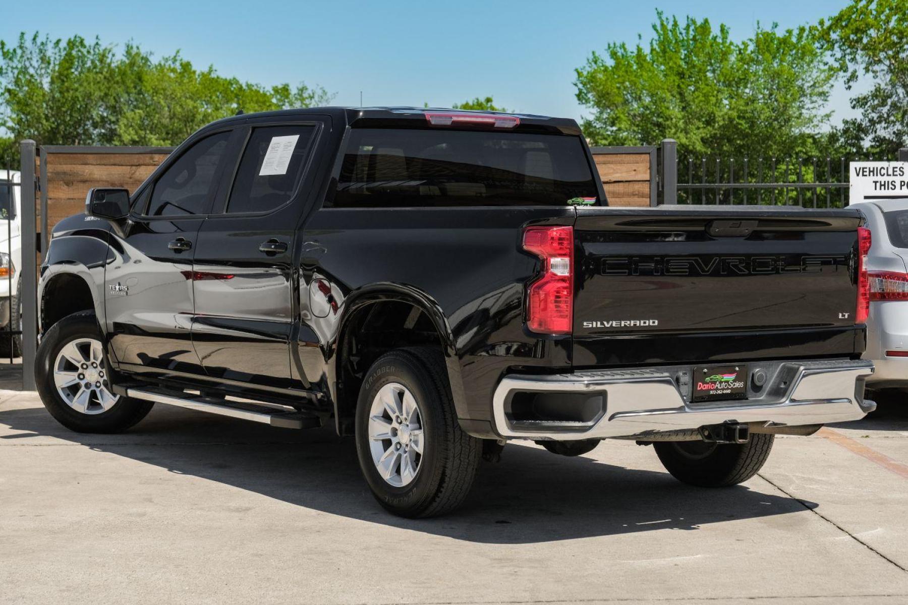 2019 BLACK Chevrolet Silverado 1500 LT Crew Cab 2WD (1GCPWCED0KZ) with an 5.3L V8 OHV 16V engine, 6-Speed Automatic transmission, located at 2401 E Main St., Grand Prairie, TX, 75050, (972) 262-4440, 32.748981, -96.969643 - Photo #9