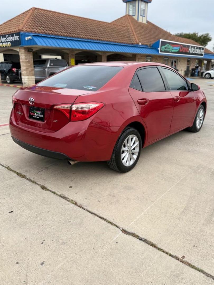 2018 red Toyota Corolla LE CVT (5YFBURHE8JP) with an 1.8L L4 DOHC 16V engine, Continuously Variabl transmission, located at 2401 E Main St., Grand Prairie, TX, 75050, (972) 262-4440, 32.748981, -96.969643 - Photo#11