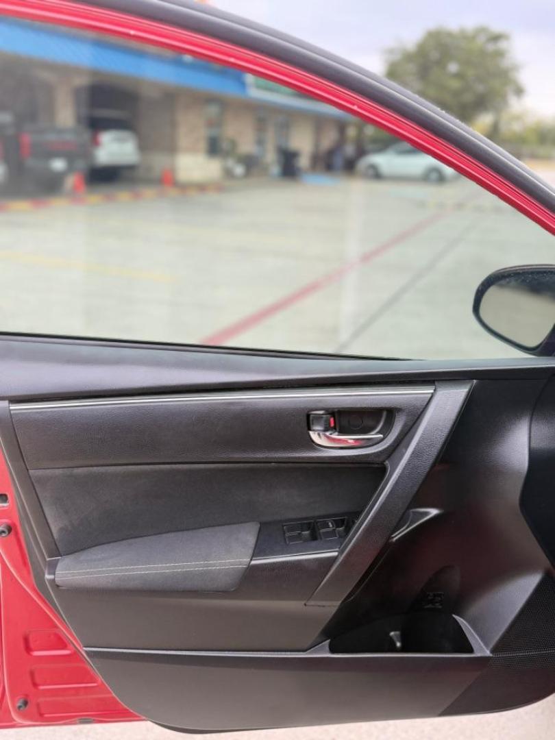 2018 red Toyota Corolla LE CVT (5YFBURHE8JP) with an 1.8L L4 DOHC 16V engine, Continuously Variabl transmission, located at 2401 E Main St., Grand Prairie, TX, 75050, (972) 262-4440, 32.748981, -96.969643 - Photo#18