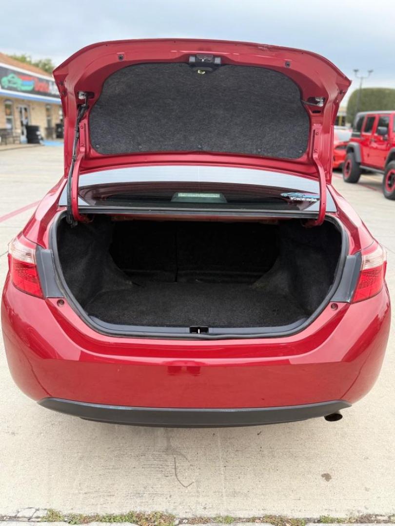 2018 red Toyota Corolla LE CVT (5YFBURHE8JP) with an 1.8L L4 DOHC 16V engine, Continuously Variabl transmission, located at 2401 E Main St., Grand Prairie, TX, 75050, (972) 262-4440, 32.748981, -96.969643 - Photo#28