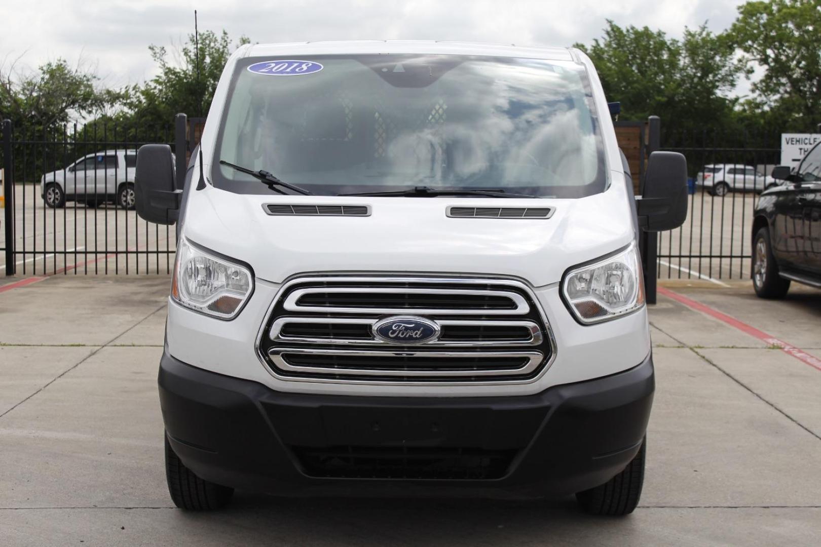 2018 White Ford Transit 250 Van Low Roof 60/40 Pass.130-in. WB (1FTYR1ZM6JK) with an 3.7L V6 DOHC 24V engine, 6-Speed Automatic transmission, located at 2401 E Main St., Grand Prairie, TX, 75050, (972) 262-4440, 32.748981, -96.969643 - Photo#0