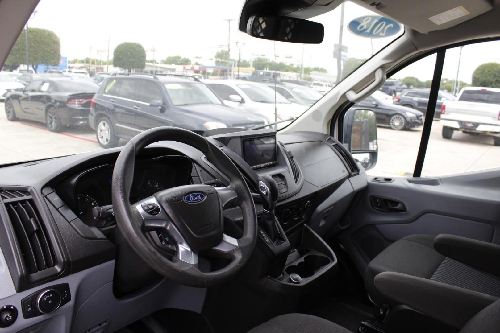 2018 White Ford Transit 250 Van Low Roof 60/40 Pass.130-in. WB (1FTYR1ZM6JK) with an 3.7L V6 DOHC 24V engine, 6-Speed Automatic transmission, located at 2401 E Main St., Grand Prairie, TX, 75050, (972) 262-4440, 32.748981, -96.969643 - Photo#11
