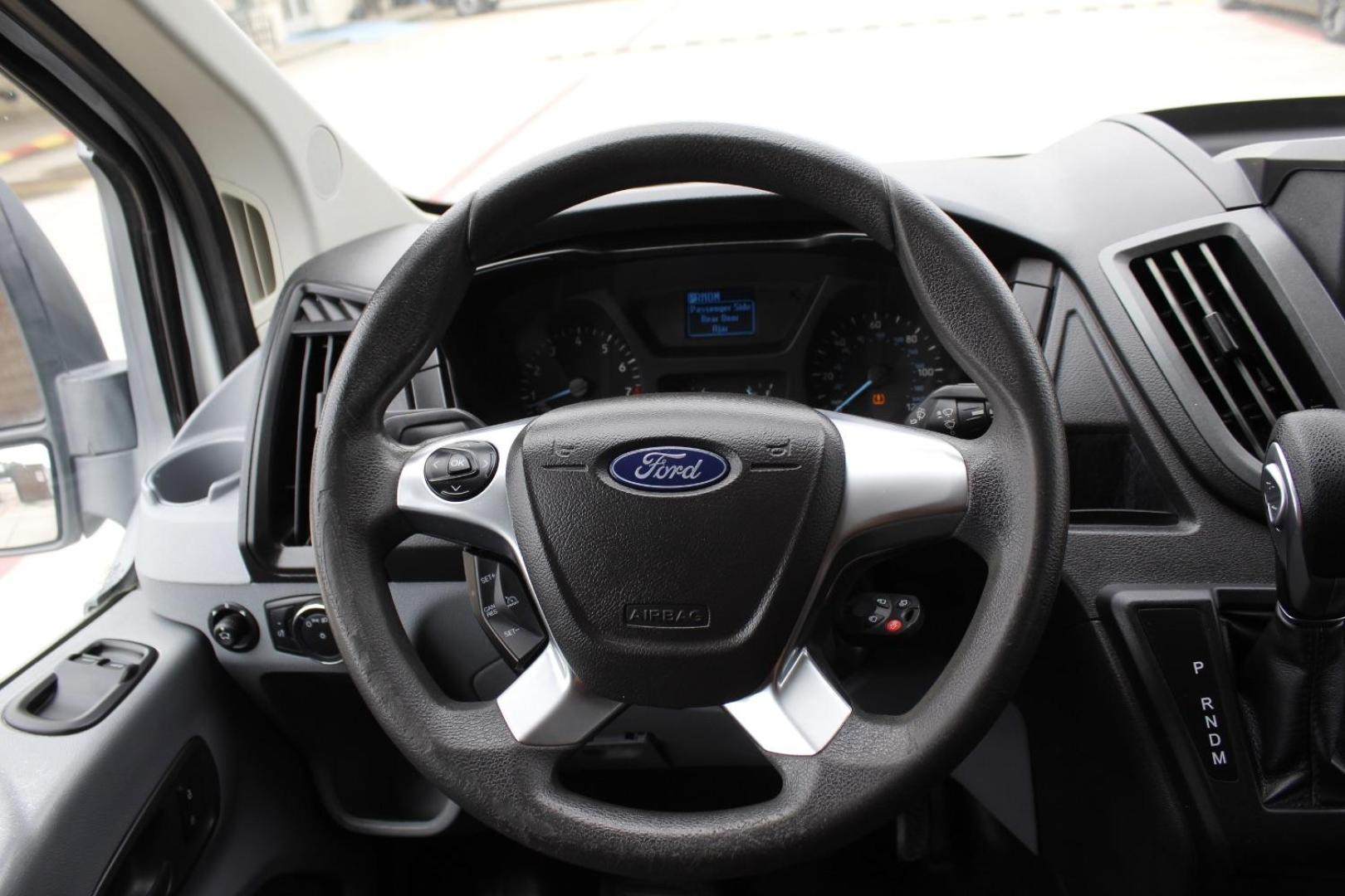 2018 White Ford Transit 250 Van Low Roof 60/40 Pass.130-in. WB (1FTYR1ZM6JK) with an 3.7L V6 DOHC 24V engine, 6-Speed Automatic transmission, located at 2401 E Main St., Grand Prairie, TX, 75050, (972) 262-4440, 32.748981, -96.969643 - Photo#19