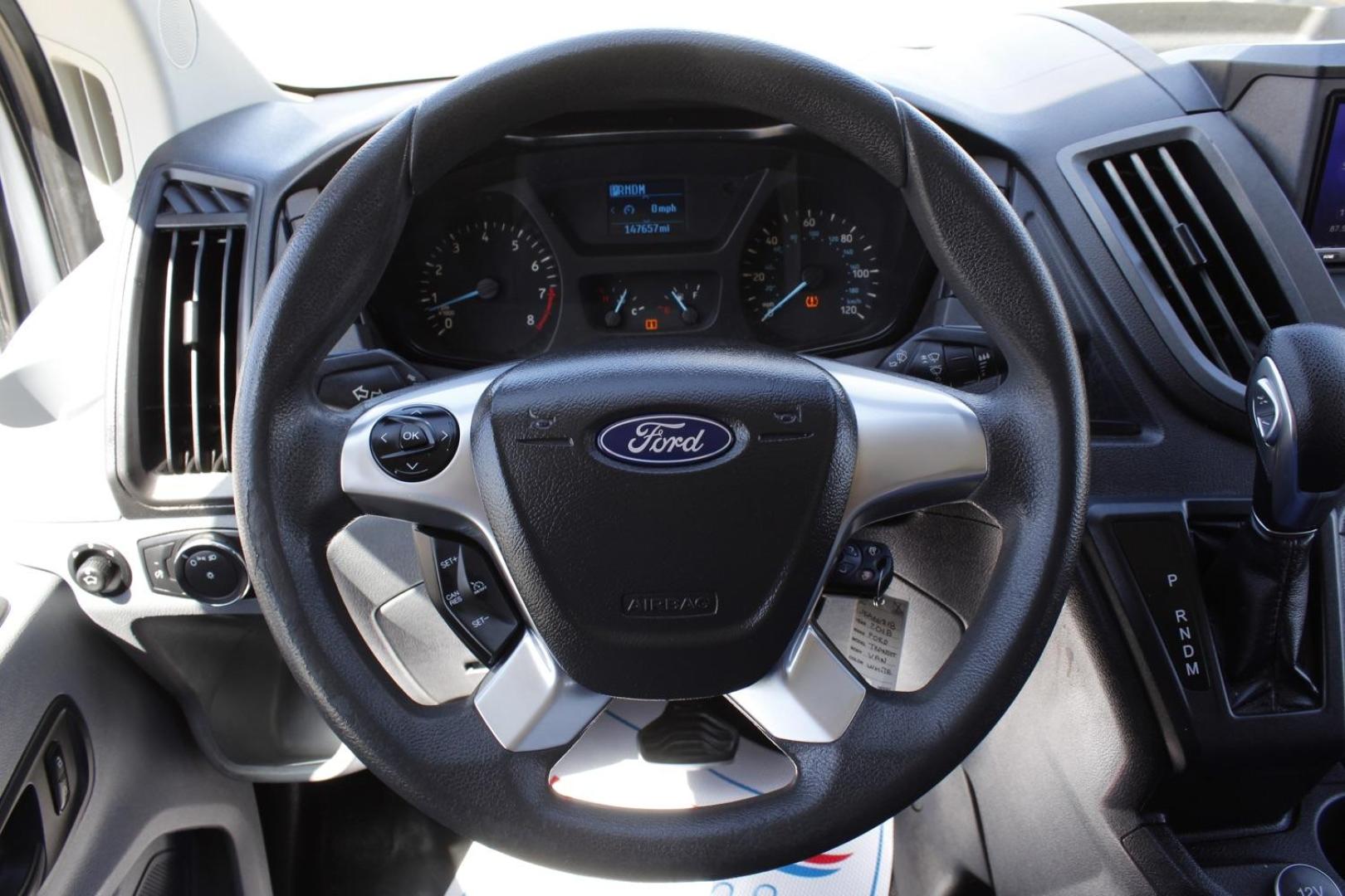 2018 White Ford Transit 250 Van Low Roof 60/40 Pass.130-in. WB (1FTYR1ZM6JK) with an 3.7L V6 DOHC 24V engine, 6-Speed Automatic transmission, located at 2401 E Main St., Grand Prairie, TX, 75050, (972) 262-4440, 32.748981, -96.969643 - Photo#8
