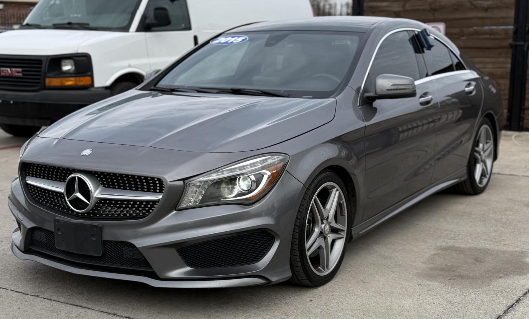2015 Gray Mercedes-Benz Cla-Class (WDDSJ4EBXFN) with an 2.0L L4 DOHC 16V engine, located at 2401 E Main St., Grand Prairie, TX, 75050, (972) 262-4440, 32.748981, -96.969643 - Photo#0