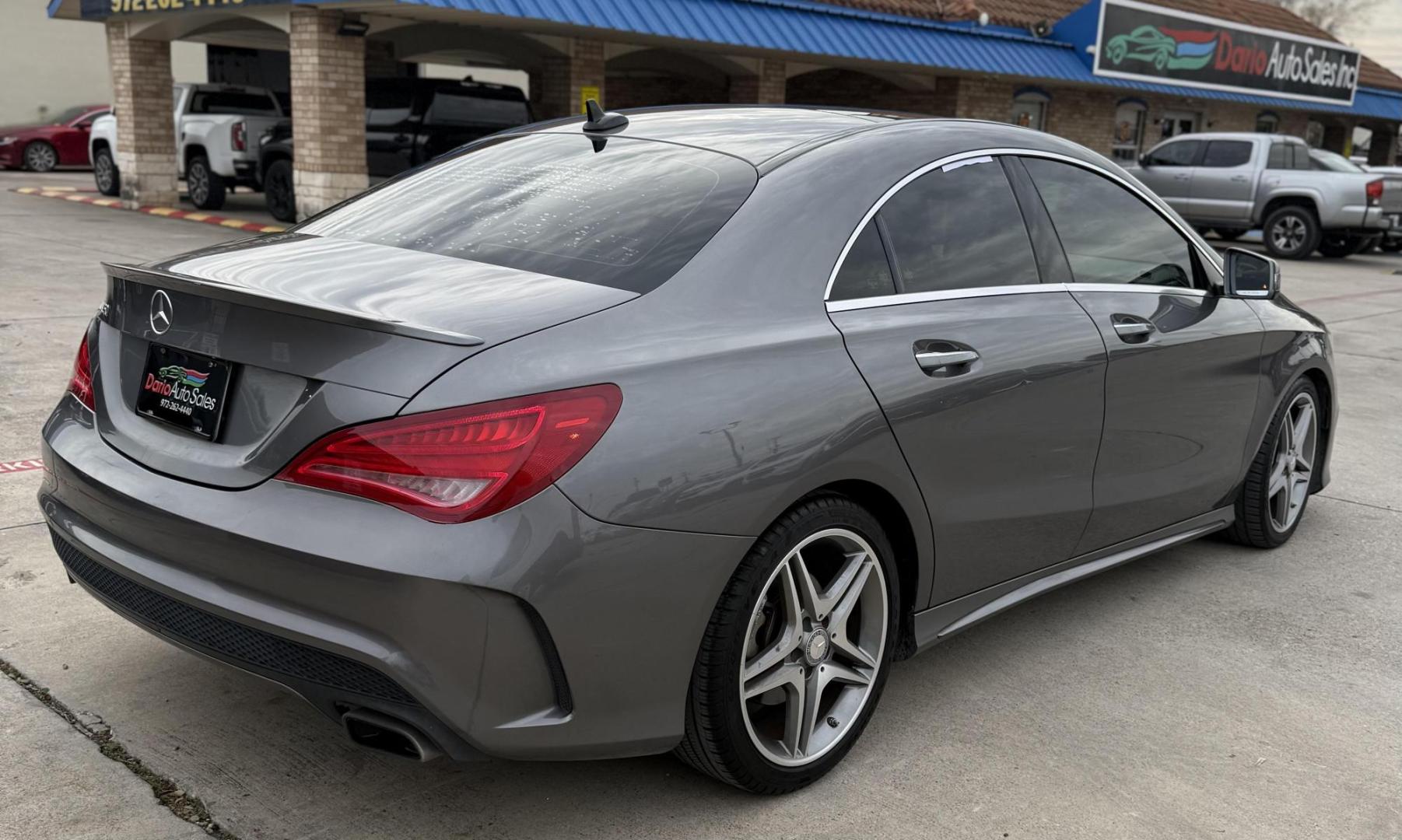 2015 Gray Mercedes-Benz Cla-Class (WDDSJ4EBXFN) with an 2.0L L4 DOHC 16V engine, located at 2401 E Main St., Grand Prairie, TX, 75050, (972) 262-4440, 32.748981, -96.969643 - Photo#5