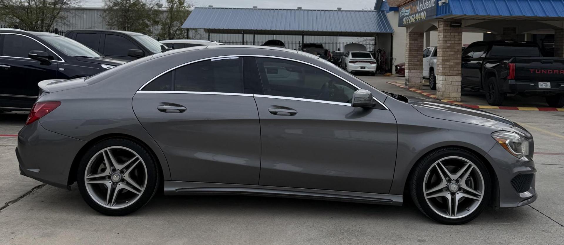 2015 Gray Mercedes-Benz Cla-Class (WDDSJ4EBXFN) with an 2.0L L4 DOHC 16V engine, located at 2401 E Main St., Grand Prairie, TX, 75050, (972) 262-4440, 32.748981, -96.969643 - Photo#6