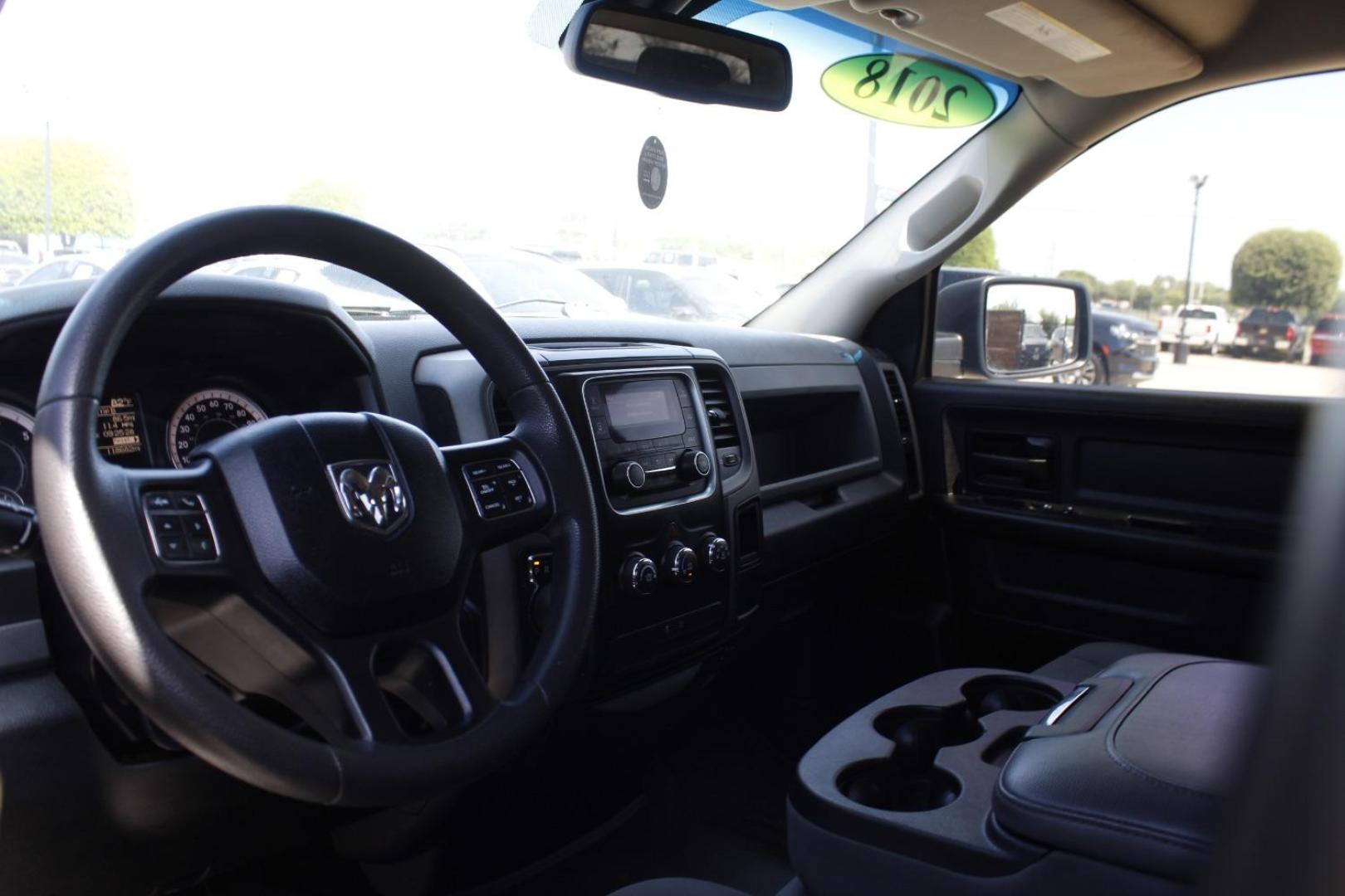 2018 black RAM 1500 Tradesman Quad Cab 2 (1C6RR6FG7JS) with an 3.6L V6 DOHC 24V FFV engine, 8-Speed Automatic transmission, located at 2401 E Main St., Grand Prairie, TX, 75050, (972) 262-4440, 32.748981, -96.969643 - Photo#10