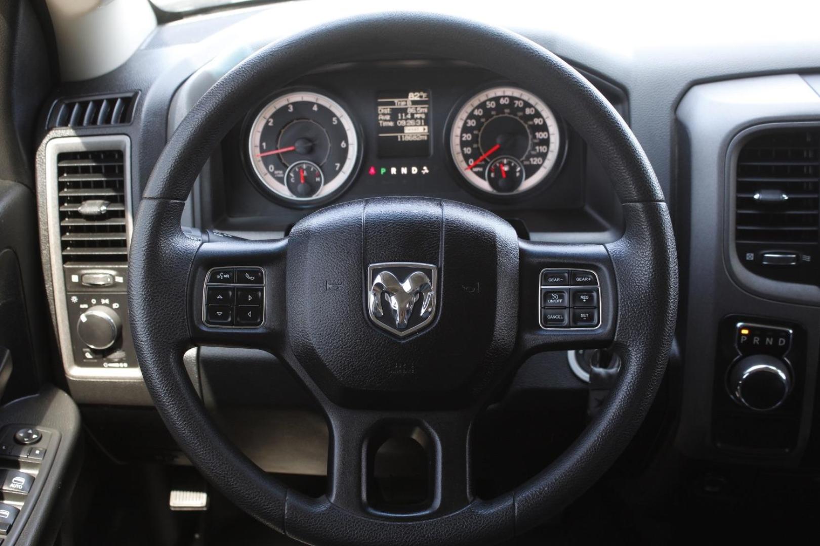 2018 black RAM 1500 Tradesman Quad Cab 2 (1C6RR6FG7JS) with an 3.6L V6 DOHC 24V FFV engine, 8-Speed Automatic transmission, located at 2401 E Main St., Grand Prairie, TX, 75050, (972) 262-4440, 32.748981, -96.969643 - Photo#19