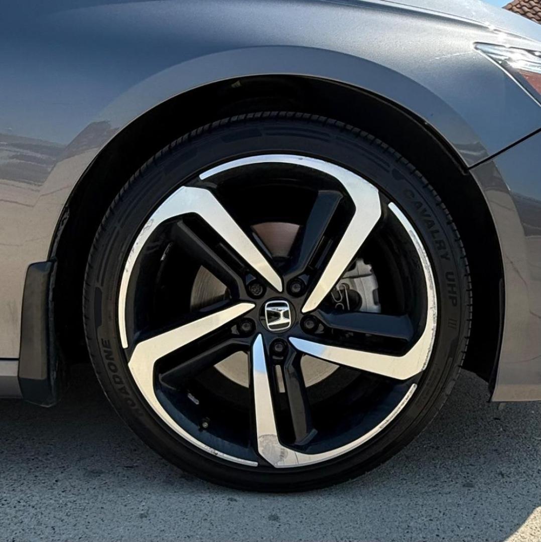 2019 GRAY Honda Accord Sport CVT (1HGCV1F37KA) with an 1.5L L4 DOHC 16V TUR engine, Continuously Variabl transmission, located at 2401 E Main St., Grand Prairie, TX, 75050, (972) 262-4440, 32.748981, -96.969643 - Photo#8