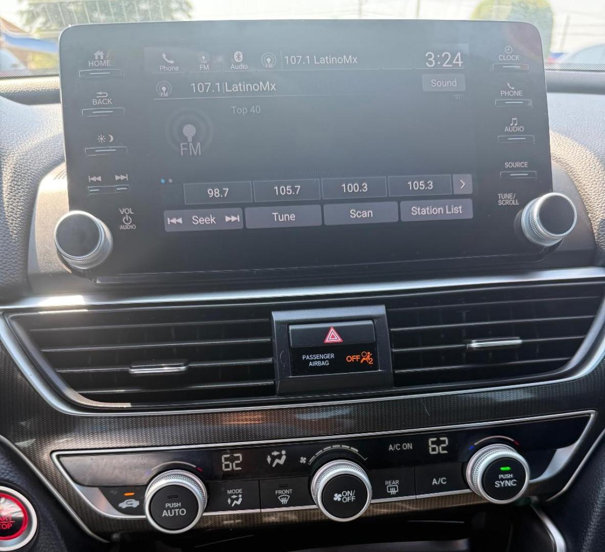 2019 GRAY Honda Accord Sport CVT (1HGCV1F37KA) with an 1.5L L4 DOHC 16V TUR engine, Continuously Variabl transmission, located at 2401 E Main St., Grand Prairie, TX, 75050, (972) 262-4440, 32.748981, -96.969643 - Photo#18