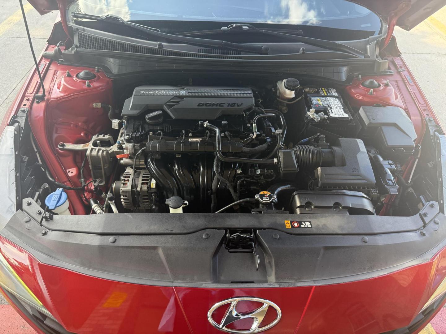 2021 Red Hyundai Elantra (5NPLM4AG7MH) with an 2.0L L4 DOHC 16V engine, located at 2401 E Main St., Grand Prairie, TX, 75050, (972) 262-4440, 32.748981, -96.969643 - Photo#11