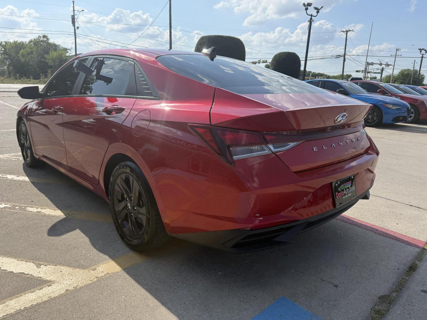 2021 Red Hyundai Elantra (5NPLM4AG7MH) with an 2.0L L4 DOHC 16V engine, located at 2401 E Main St., Grand Prairie, TX, 75050, (972) 262-4440, 32.748981, -96.969643 - Photo#14