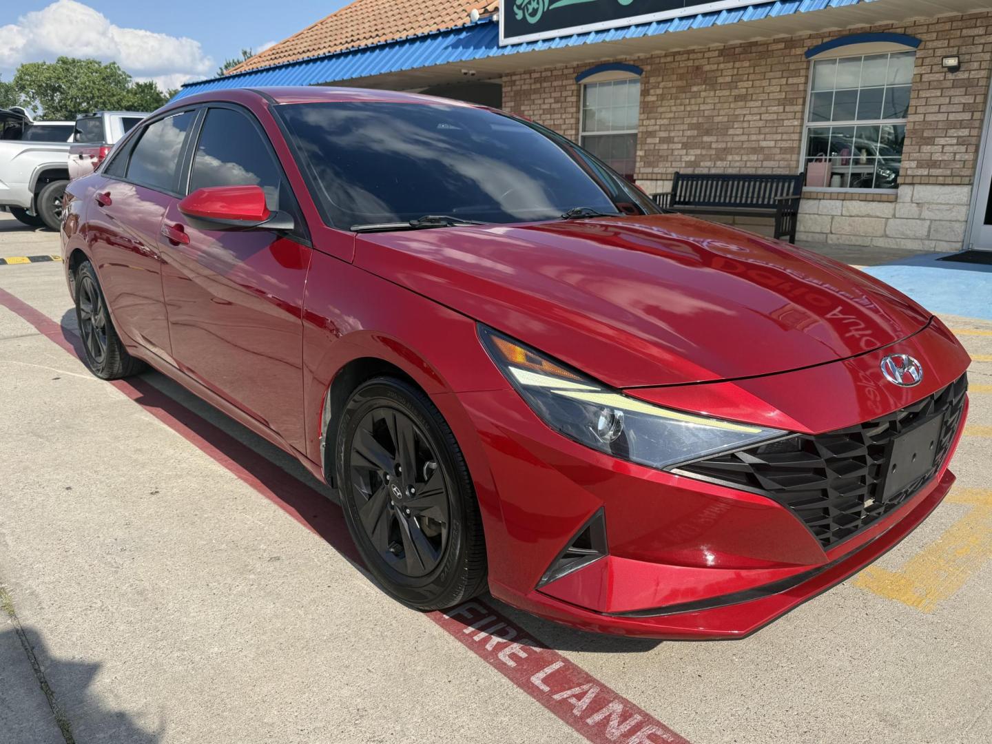 2021 Red Hyundai Elantra (5NPLM4AG7MH) with an 2.0L L4 DOHC 16V engine, located at 2401 E Main St., Grand Prairie, TX, 75050, (972) 262-4440, 32.748981, -96.969643 - Photo#16