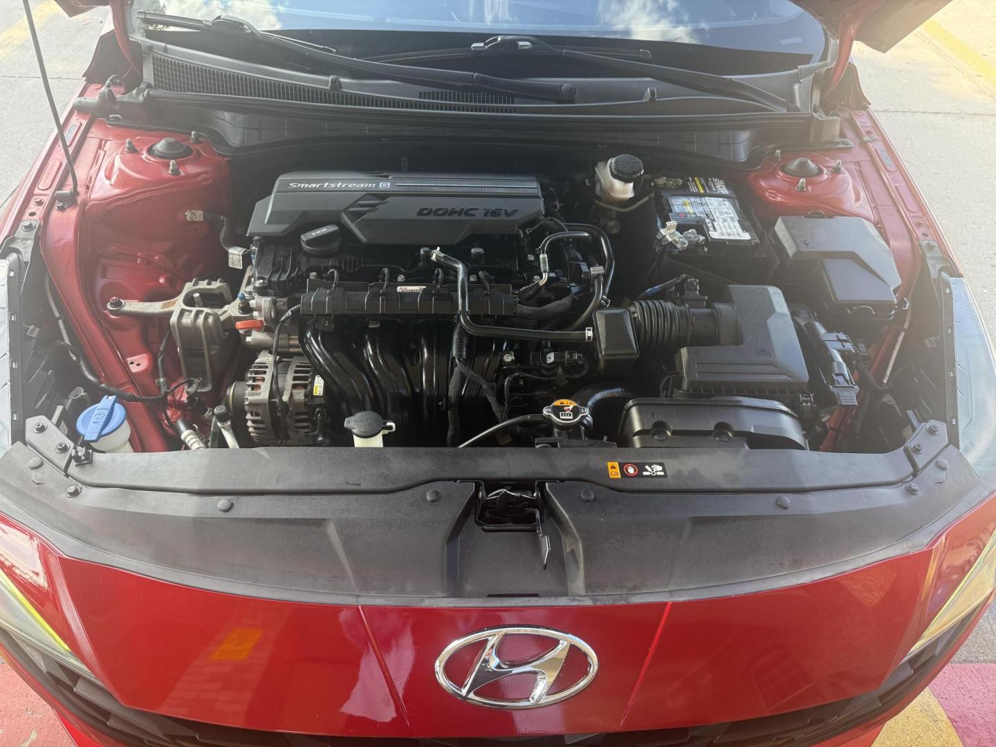 2021 Red Hyundai Elantra (5NPLM4AG7MH) with an 2.0L L4 DOHC 16V engine, located at 2401 E Main St., Grand Prairie, TX, 75050, (972) 262-4440, 32.748981, -96.969643 - Photo#20