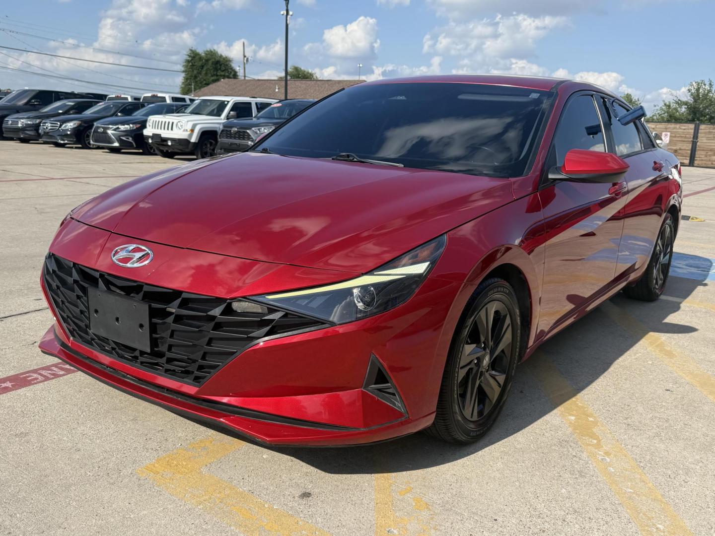 2021 Red Hyundai Elantra (5NPLM4AG7MH) with an 2.0L L4 DOHC 16V engine, located at 2401 E Main St., Grand Prairie, TX, 75050, (972) 262-4440, 32.748981, -96.969643 - Photo#29
