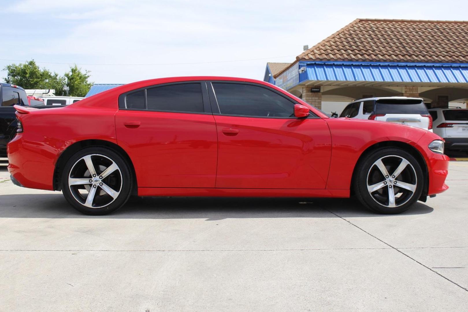 2017 red Dodge Charger SXT (2C3CDXBG8HH) with an 3.6L V6 DOHC 24V engine, 8-Speed Automatic transmission, located at 2401 E Main St., Grand Prairie, TX, 75050, (972) 262-4440, 32.748981, -96.969643 - Photo#7