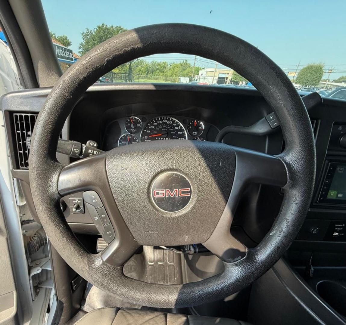 2014 WHITE GMC Savana G2500 Extended Cargo (1GTW7GCA7E1) with an 4.8L V8 OHV 16V FFV engine, 6-Speed Automatic transmission, located at 2401 E Main St., Grand Prairie, TX, 75050, (972) 262-4440, 32.748981, -96.969643 - Photo#17