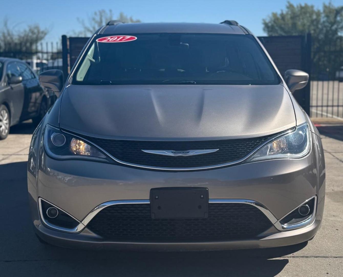 2017 Gray Chrysler Pacifica Touring-L (2C4RC1BG3HR) with an 3.6L V6 DOHC 24V engine, 9-Speed Automatic transmission, located at 2401 E Main St., Grand Prairie, TX, 75050, (972) 262-4440, 32.748981, -96.969643 - Photo#0