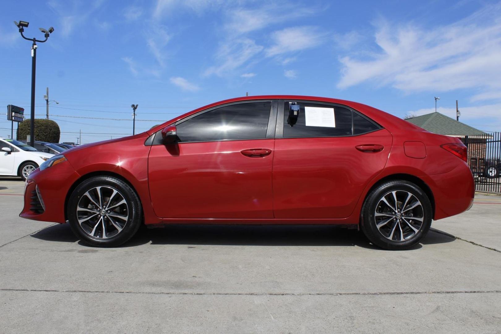 2018 Red Toyota Corolla SE (5YFBURHE7JP) , located at 2401 E Main St., Grand Prairie, TX, 75050, (972) 262-4440, 32.748981, -96.969643 - Photo#2