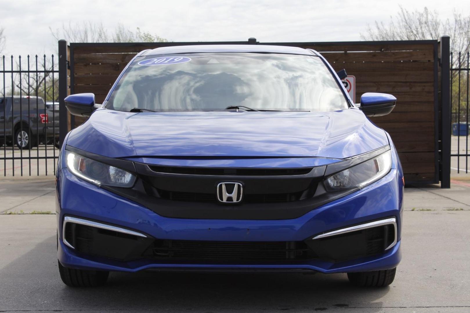 2019 Blue Honda Civic (2HGFC2F64KH) with an 2.0L L4 DOHC 16V engine, located at 2401 E Main St., Grand Prairie, TX, 75050, (972) 262-4440, 32.748981, -96.969643 - Photo#0