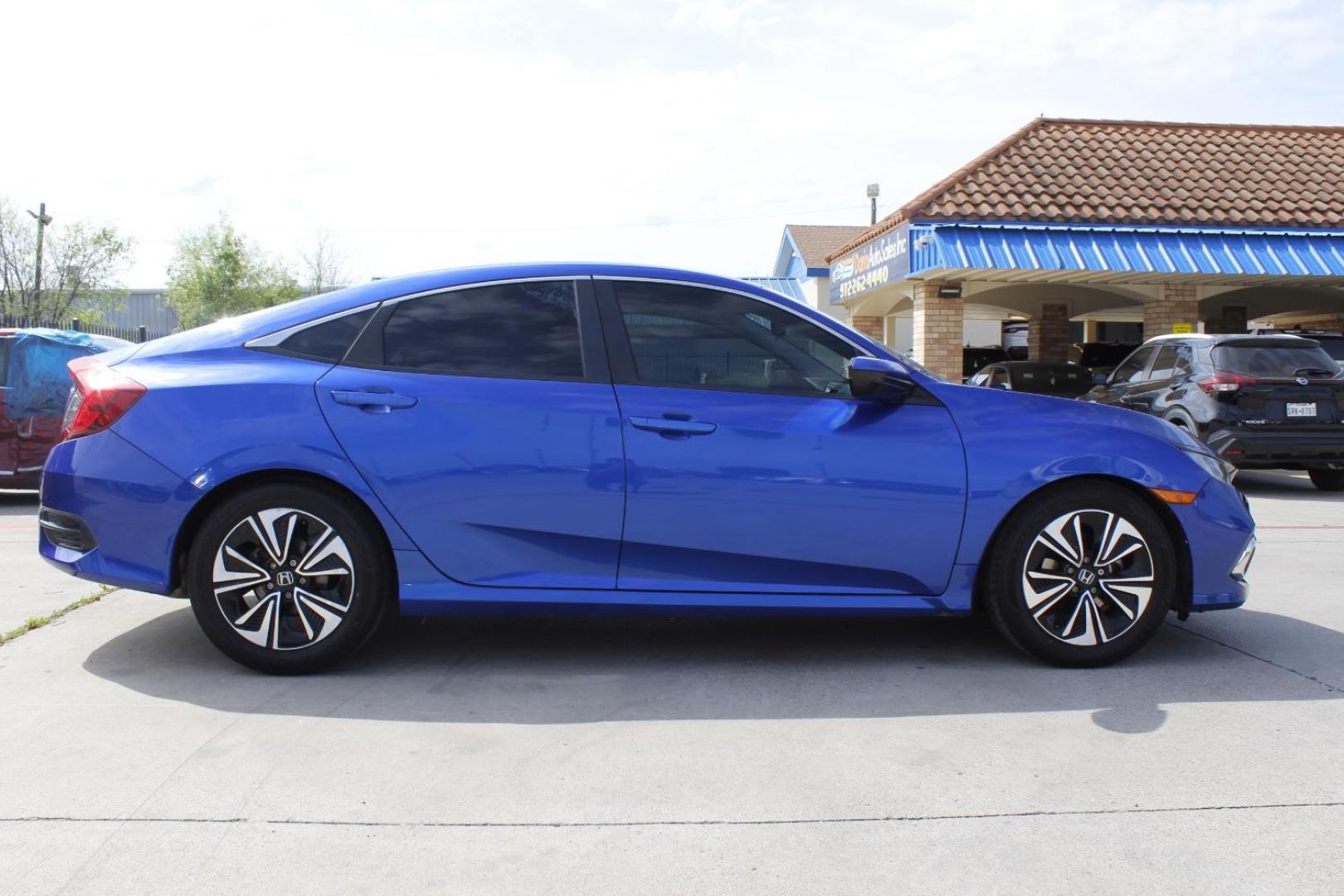 2019 Blue Honda Civic LX Honda Sensing Sed (2HGFC2F64KH) with an 2.0L L4 DOHC 16V engine, Continuously Variabl transmission, located at 2401 E Main St., Grand Prairie, TX, 75050, (972) 262-4440, 32.748981, -96.969643 - Photo#7