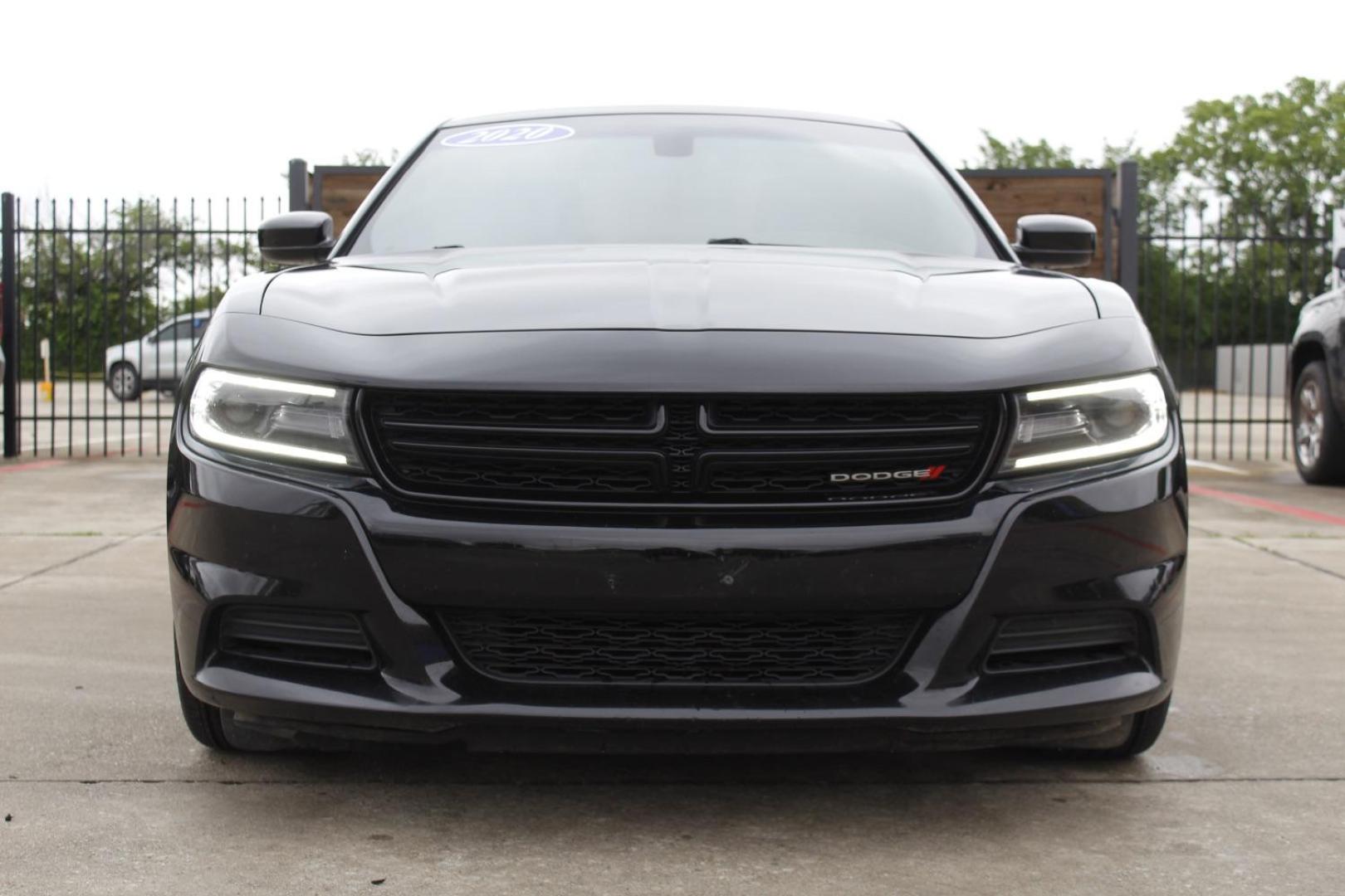 2020 Black Dodge Charger SXT RWD (2C3CDXBG8LH) with an Pentastar 3.6L V-6 DOHC engine, located at 2401 E Main St., Grand Prairie, TX, 75050, (972) 262-4440, 32.748981, -96.969643 - Photo#0