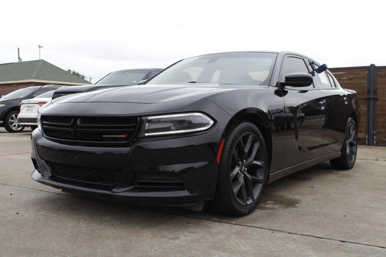 2020 Black Dodge Charger SXT RWD (2C3CDXBG8LH) with an Pentastar 3.6L V-6 DOHC engine, located at 2401 E Main St., Grand Prairie, TX, 75050, (972) 262-4440, 32.748981, -96.969643 - Photo#1