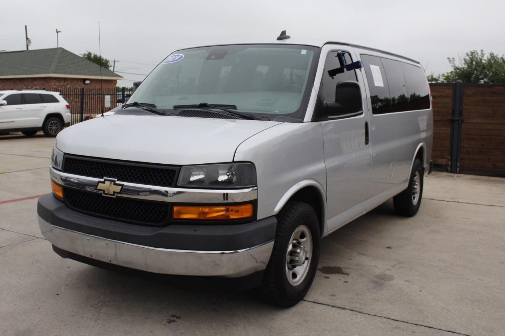 2019 Silver Chevrolet Express 2500 LT (1GAWGFFG5K1) with an 6.0L engine, located at 2401 E Main St., Grand Prairie, TX, 75050, (972) 262-4440, 32.748981, -96.969643 - Photo#1