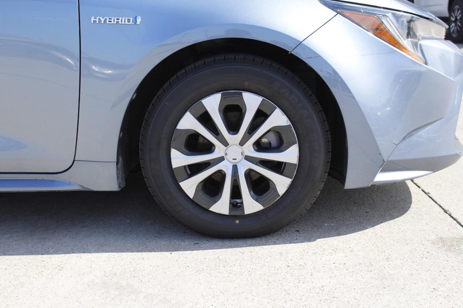 2021 Gray Toyota Corolla Hybrid LE (JTDEAMDE4MJ) with an 1.8L I-4 DOHC engine, located at 2401 E Main St., Grand Prairie, TX, 75050, (972) 262-4440, 32.748981, -96.969643 - Photo#10