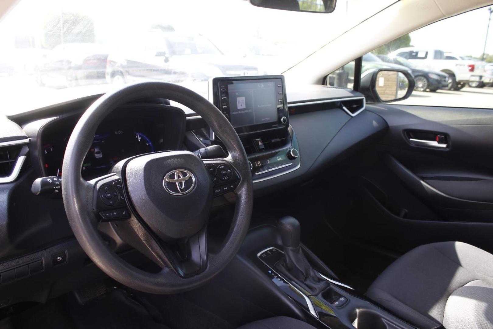 2021 Gray Toyota Corolla Hybrid LE (JTDEAMDE4MJ) with an 1.8L I-4 DOHC engine, located at 2401 E Main St., Grand Prairie, TX, 75050, (972) 262-4440, 32.748981, -96.969643 - Photo#12