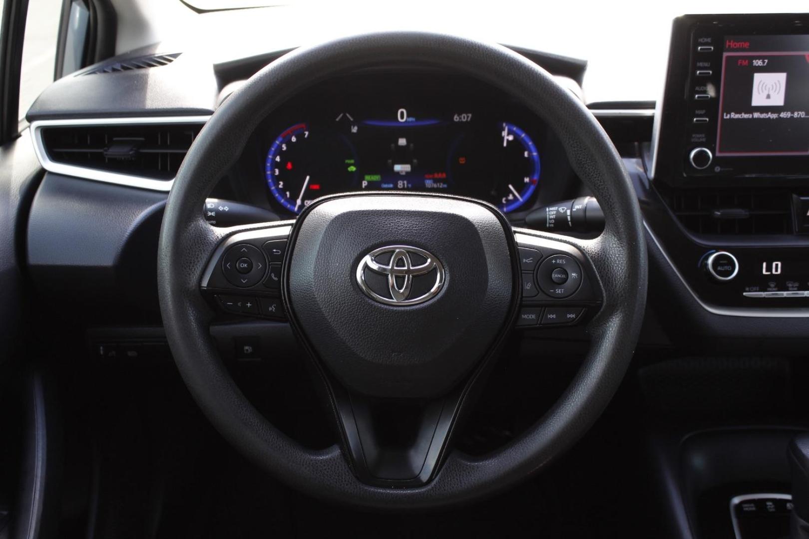 2021 Gray Toyota Corolla Hybrid LE (JTDEAMDE4MJ) with an 1.8L I-4 DOHC engine, located at 2401 E Main St., Grand Prairie, TX, 75050, (972) 262-4440, 32.748981, -96.969643 - Photo#22