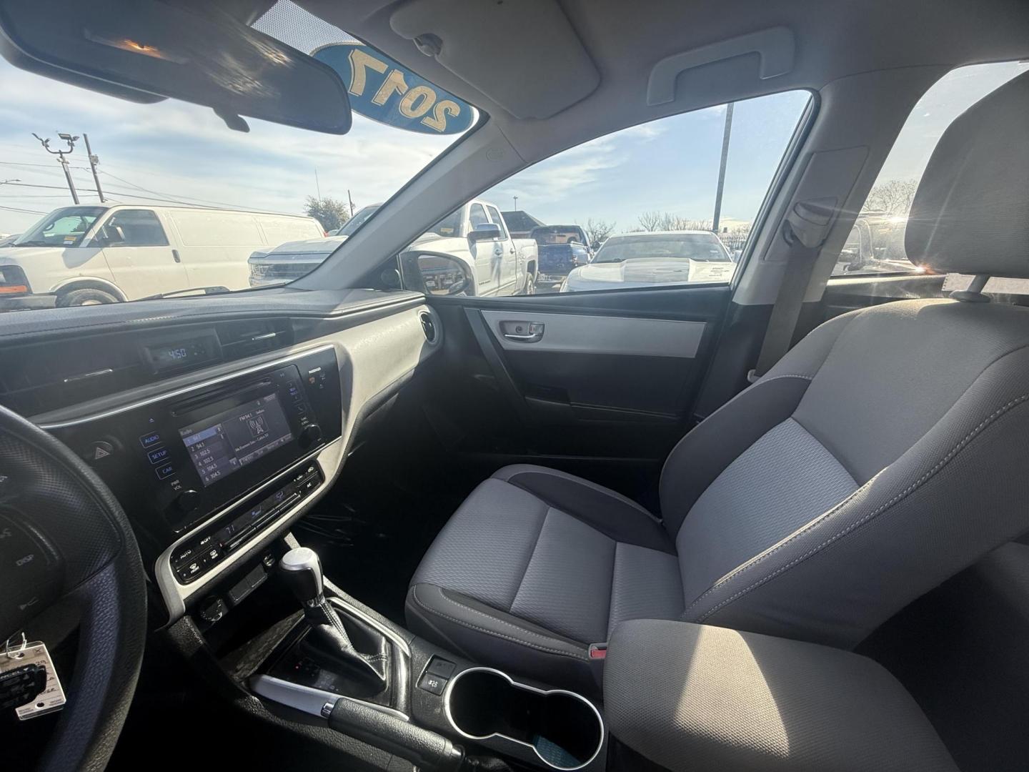 2017 Silver Toyota Corolla (5YFBURHE7HP) with an 1.8L I-4 DOHC engine, located at 2401 E Main St., Grand Prairie, TX, 75050, (972) 262-4440, 32.748981, -96.969643 - Photo#14