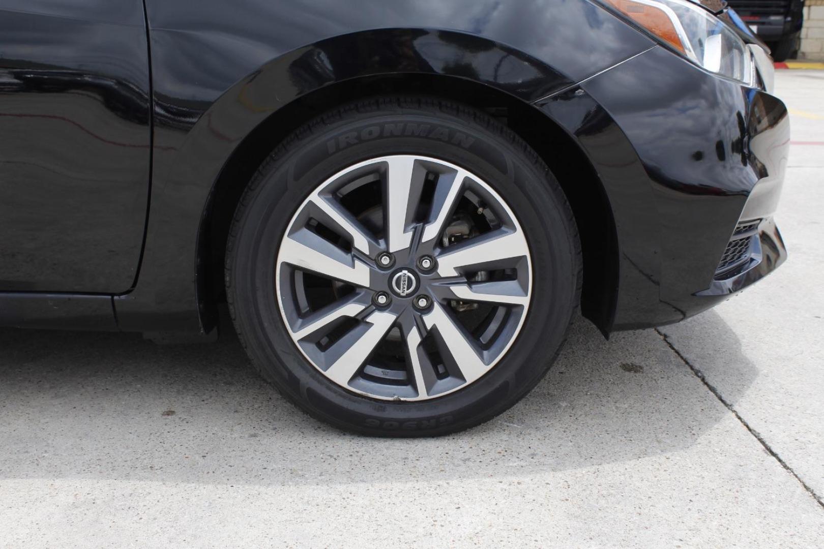2020 Black Nissan Versa SV Xtronic CVT (3N1CN8EV3LL) with an 1.6L I-4 DOHC engine, located at 2401 E Main St., Grand Prairie, TX, 75050, (972) 262-4440, 32.748981, -96.969643 - Photo#10