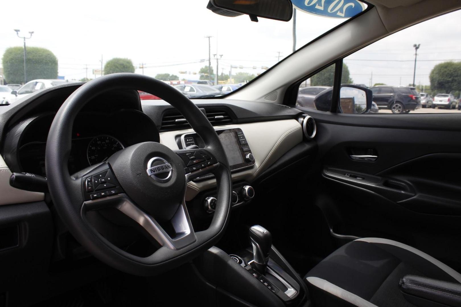 2020 Black Nissan Versa SV Xtronic CVT (3N1CN8EV3LL) with an 1.6L I-4 DOHC engine, located at 2401 E Main St., Grand Prairie, TX, 75050, (972) 262-4440, 32.748981, -96.969643 - Photo#12