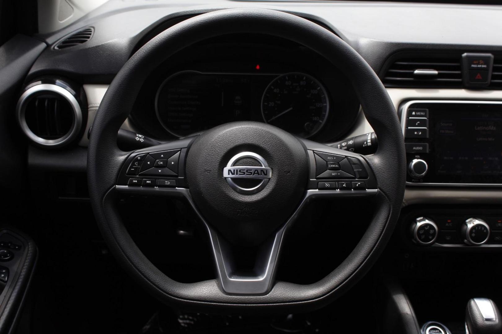 2020 Black Nissan Versa SV Xtronic CVT (3N1CN8EV3LL) with an 1.6L I-4 DOHC engine, located at 2401 E Main St., Grand Prairie, TX, 75050, (972) 262-4440, 32.748981, -96.969643 - Photo#22
