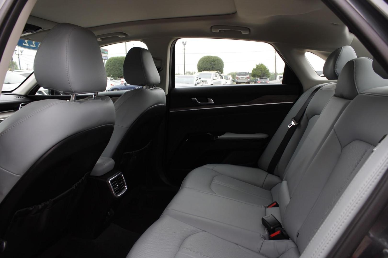 2022 Gray Kia K5 EX (5XXG34J21NG) with an Gamma-II 1.6L I-4 gasoline direct injection engine, located at 2401 E Main St., Grand Prairie, TX, 75050, (972) 262-4440, 32.748981, -96.969643 - Photo#12