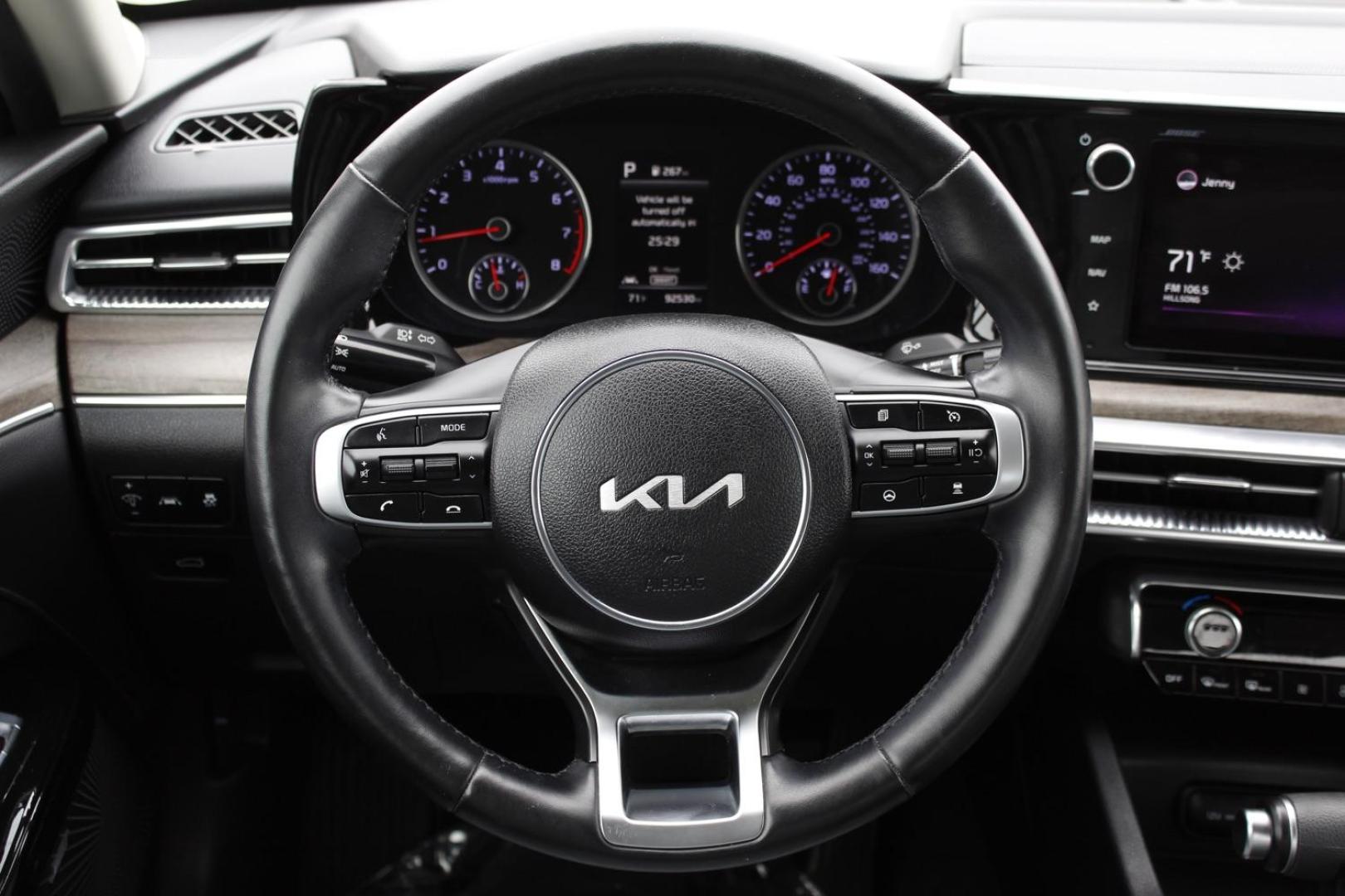 2022 Gray Kia K5 EX (5XXG34J21NG) with an Gamma-II 1.6L I-4 gasoline direct injection engine, located at 2401 E Main St., Grand Prairie, TX, 75050, (972) 262-4440, 32.748981, -96.969643 - Photo#21