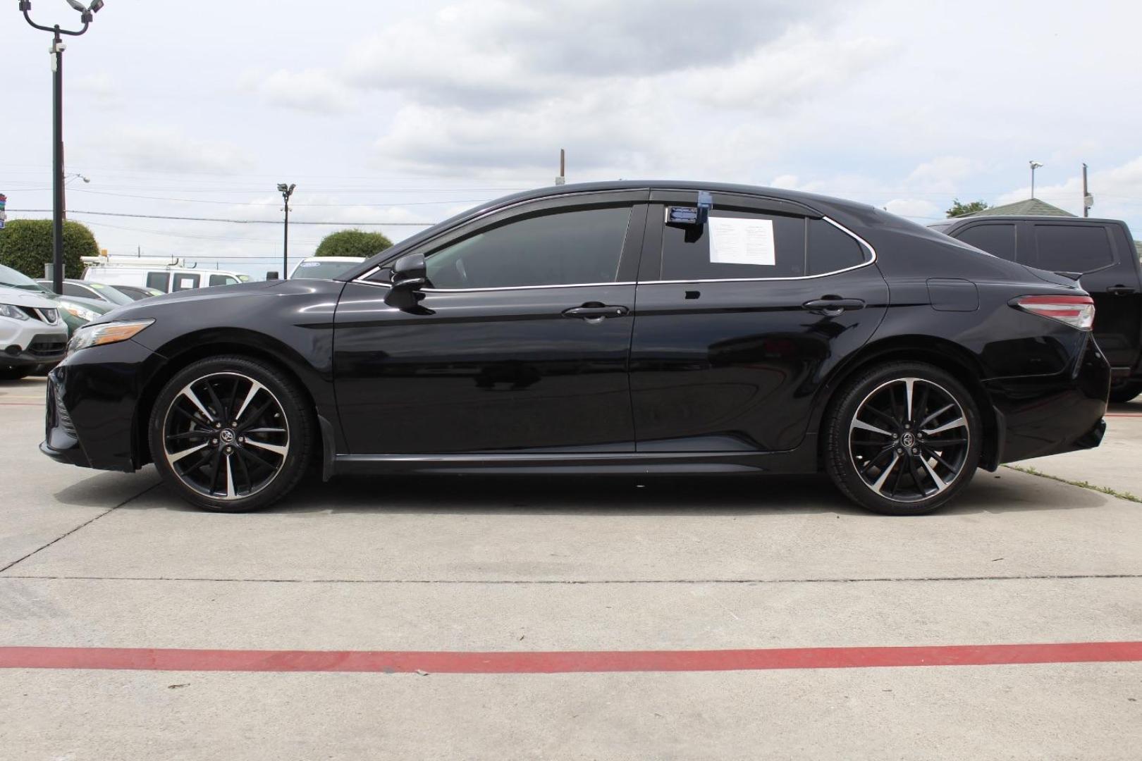 2019 Black Toyota Camry XSE (4T1B61HKXKU) with an 2.5L I-4 port/direct injection engine, located at 2401 E Main St., Grand Prairie, TX, 75050, (972) 262-4440, 32.748981, -96.969643 - Photo#2