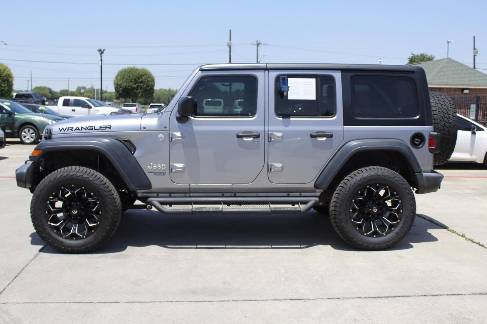 2018 Silver Jeep Wrangler Unlimited Sport S 4x4 (1C4HJXDG0JW) , located at 2401 E Main St., Grand Prairie, TX, 75050, (972) 262-4440, 32.748981, -96.969643 - Photo#2